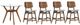 New Classic® Home Furnishings Oscar 5-Piece Clear/Gray/Walnut Counter Table Set-0