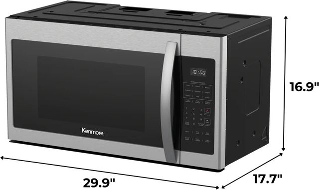 Kenmore® 1.7 Cu. Ft. Black and Stainless Steel Over the Range Microwave-1