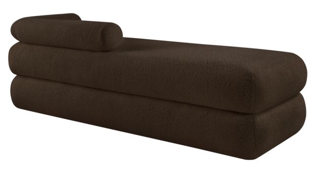 Meridian Furniture Kennedy Brown Teddy Fabric Bench-3