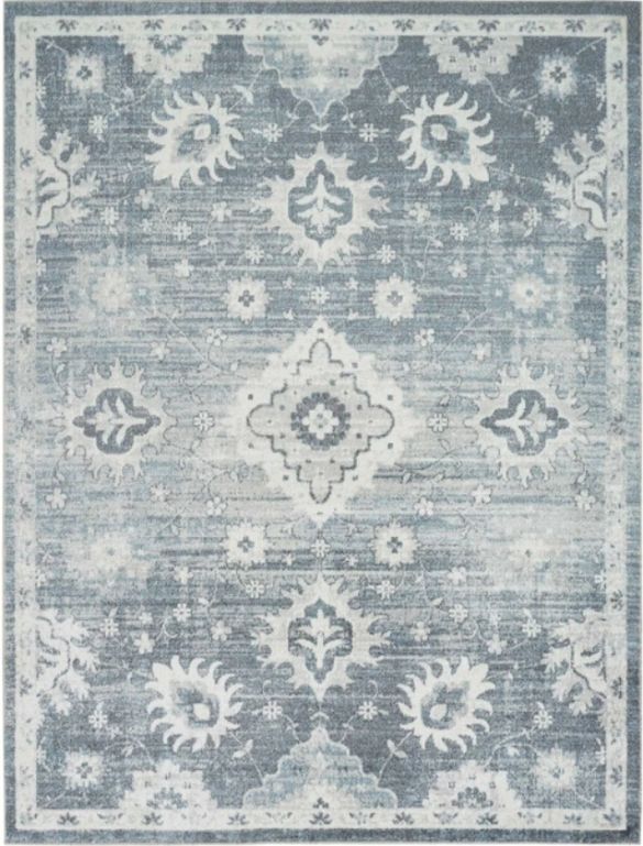 Nourison Home™ Astra Machine Washable Denim 5'x7' Style 1 Area Rug-0