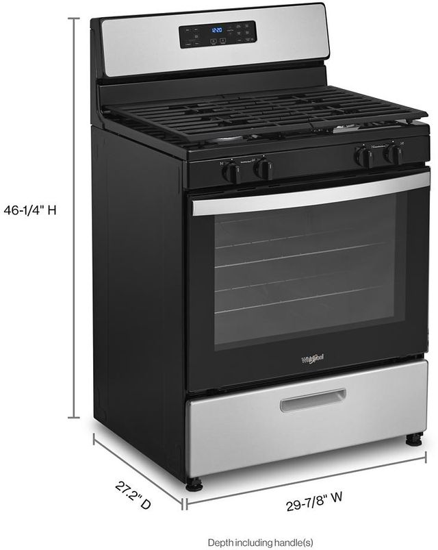 Whirlpool® 30" Stainless Steel Freestanding Gas Range-7