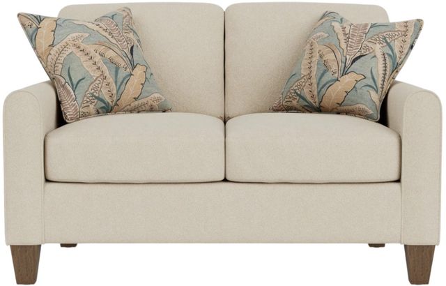 Flexsteel® Customizable Moxy Square Cushion with Rounded Mailbox Arm Loveseat-3