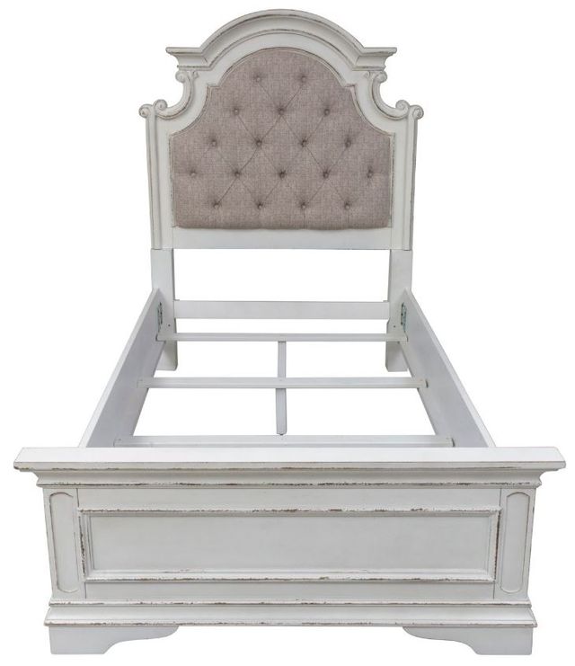 Liberty Furniture Magnolia Manor Antique White/Gray Twin Upholstered Youth Panel Bed-2