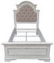 Liberty Furniture Magnolia Manor Antique White/Gray Twin Upholstered Youth Panel Bed-2