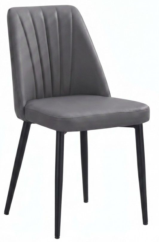 Cramco Judy Charcoal/Matte Black Dining Side Chair-0
