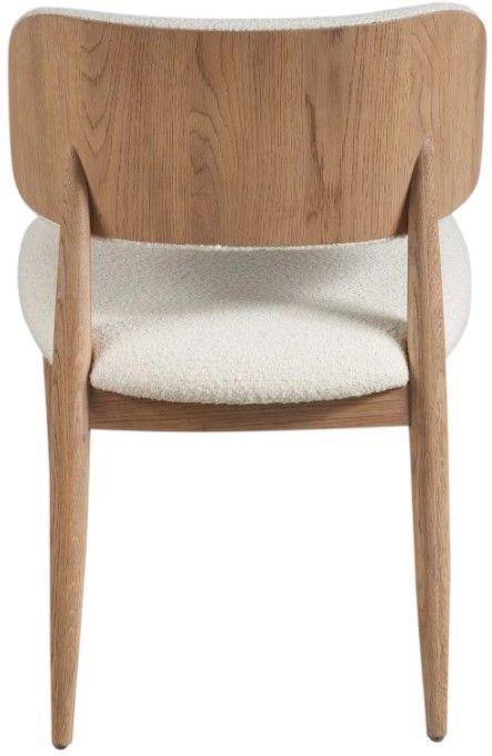 Universal Explore Home™ New Modern Juno Berber Snow/Natural Oak Side Chair-3