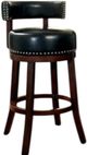 Furniture of America® Shirley 2-Piece 25" Black/Dark Oak Counter Stool Set-0