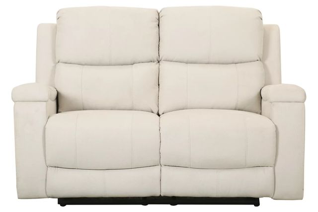 Signature Design by Ashley® Marwood Cream Reclining Loveseat-1