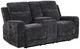 Coaster® Kennett Dark Gray Power Reclining Loveseat-1