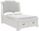 New Classic® Home Furnishings Lyndhurst Vintage White Queen Panel Storage Bed-0