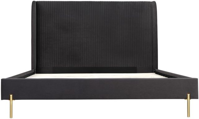 Mazin Furniture Estelle Dark Gray King Upholstered Platform Bed-3
