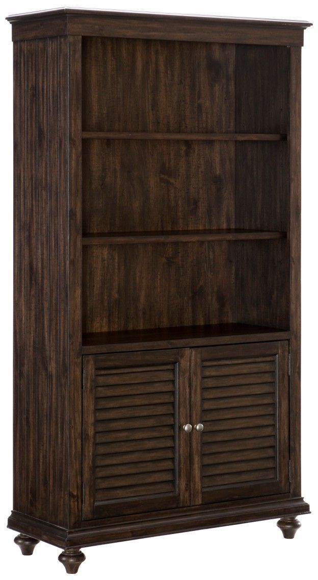 Mazin Furniture Cardano Driftwood Charcoal Bookcase-1