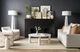 Universal Explore Home™ New Modern Sienna Brass Martini Table with White Plaster Base-1