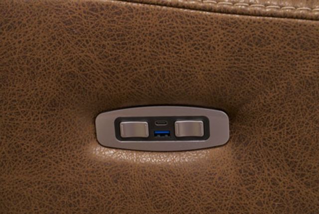 Signature Design by Ashley® Ultimax Brownstone Power Reclining Sofa with Adjustable Headrest-4