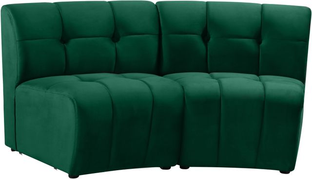 Meridian Furniture Limitless 2-Piece Green Velvet Modular Sectional-2