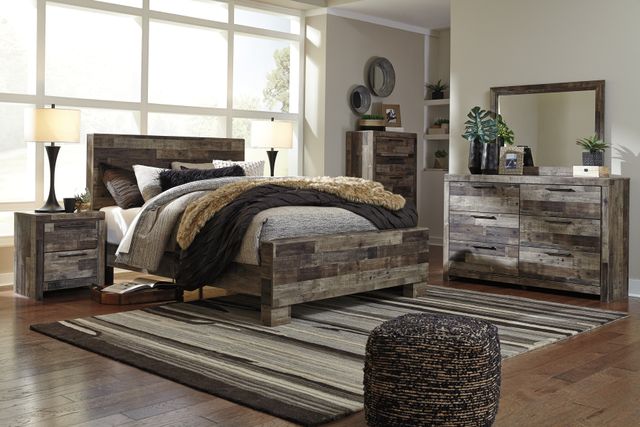 Benchcraft® Derekson 4-Piece Multi Gray Full Panel Storage Bed Set-14