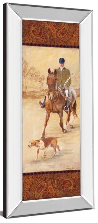 Classy Art On the Hunt II by Linda Wacaster Mirror Framed Wall Art-1