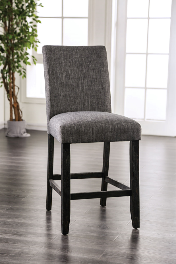 Furniture of America® Brule 2-Piece Gray Counter Side Chair Set-1