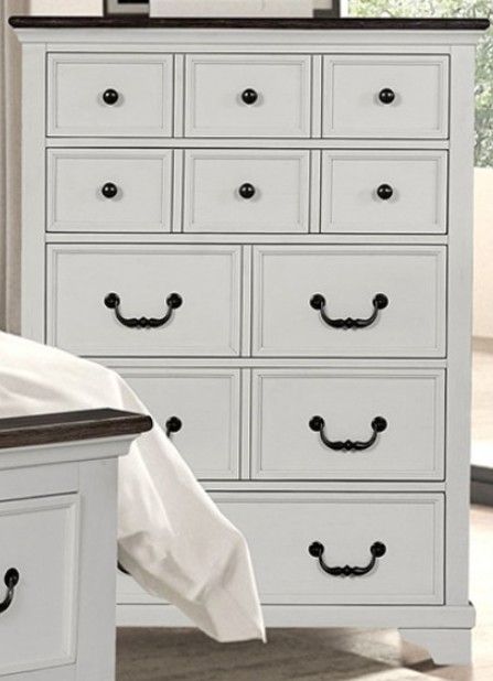 Furniture of America® Hampstead White/Dark Brown Chest-0