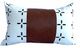 Livia Leather Stripe Black/Tan Decorative Pillow-0