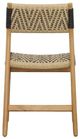 Dovetail Furniture Lumen Black/Natural Rattan/Teak Outdoor Dining Chair-3
