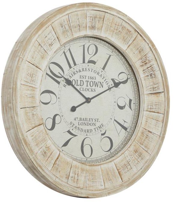 Deco Marche Brown Round Wall Clock-1