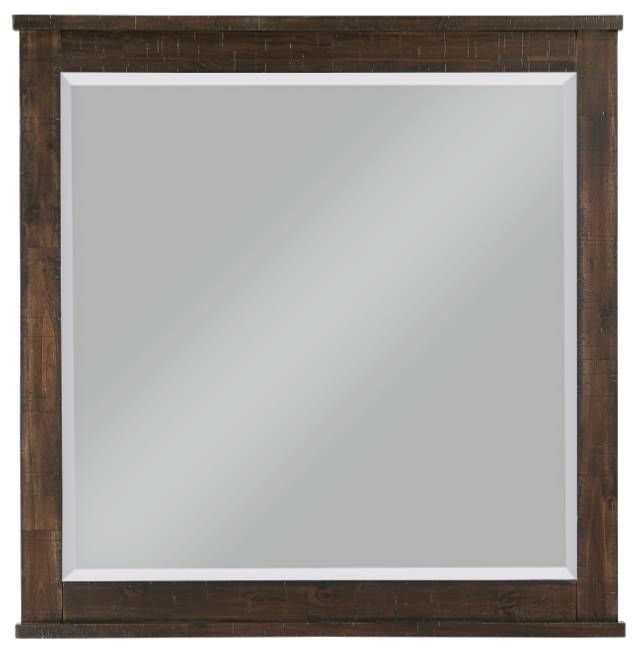 Mazin Furniture Longview Dark Brown Dresser Mirror-0