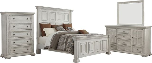 Liberty Furniture Big Valley 4-Piece Whitestone King Bedroom Set-0