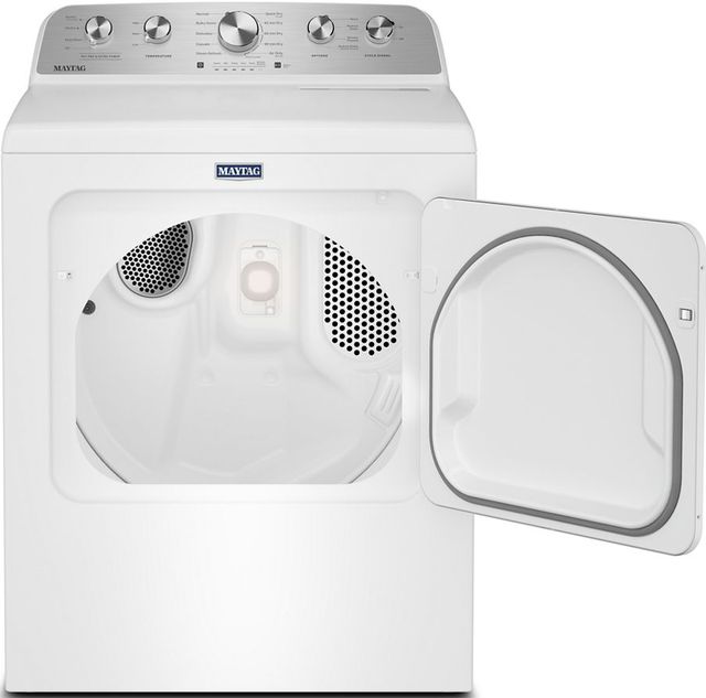 Maytag® 7 Cu. Ft. White Front Load Gas Dryer-1