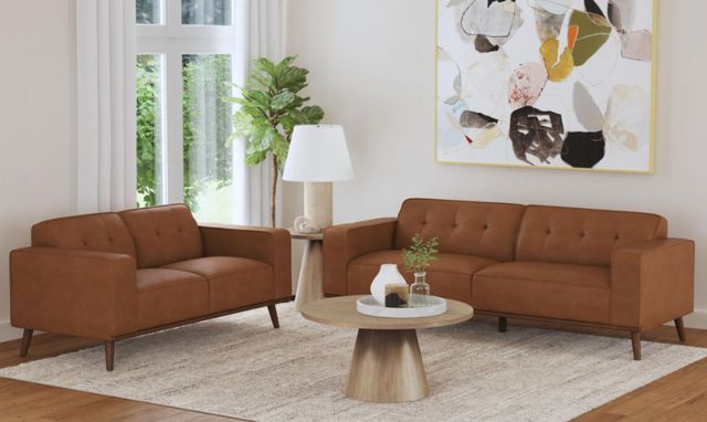 Elements International Destiny Pebble Tan Sofa-1