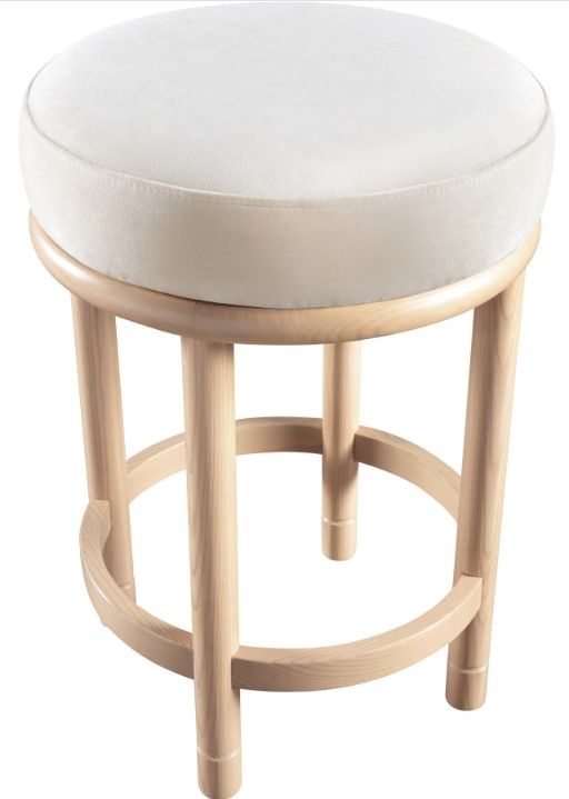 Meridian Furniture Monette Cream/Natural Upholstered Counter Stool-3