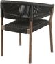 Armen Living Doris 2-Piece Charcoal Dining Chairs-2