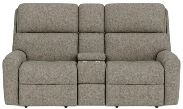 Flexsteel® Rio Vapor Reclining Loveseat with Console-1