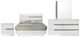 New Classic® Home Furnishings Paradox 4-Piece White King Panel Bedroom Set-0