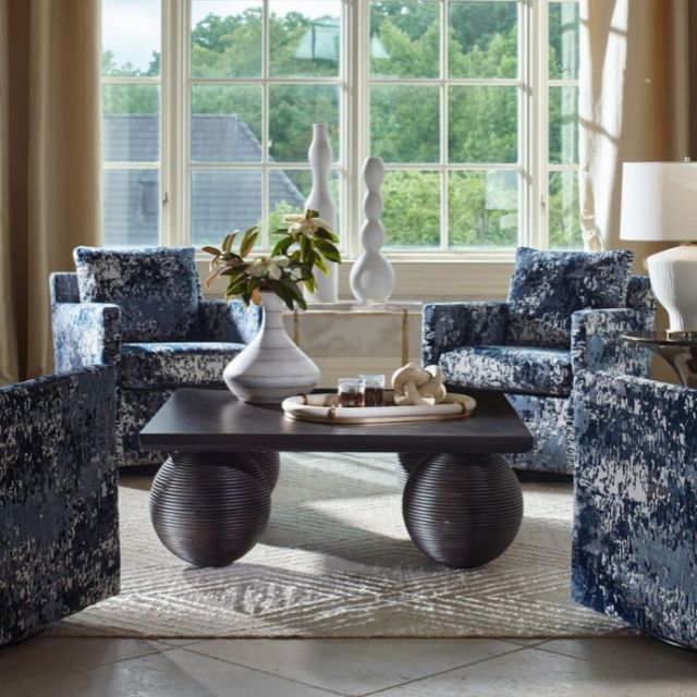 Uttermost® Kasson Distressed Black Coffee Table-1