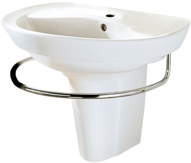 American Standard Ravenna White Center Hole Only Wall-Hung Sink and Semi-Pedestal Leg Combination-2