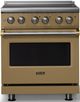 Viking® 5 Series 30" Golden Hour Pro Style Electric Range with Brushed Brass Trim-0