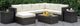 Furniture of America® Ilona Brown/Beige Aluminum/Faux Rattan/Fabric Outdoor Ottoman-1