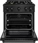 ZLINE Select 30" Black Stainless Steel Pro Style Dual Fuel Range-1