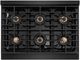 ZLINE Autograph Edition Paramount Series 36" Black Stainless Steel Pro Style Gas Range with Polished Gold Accents -2