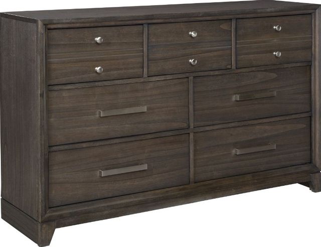 Signature Design by Ashley® Brueban 4-Piece Gray/Rich Brown Queen Upholstered Panel Storage Bed Set-2