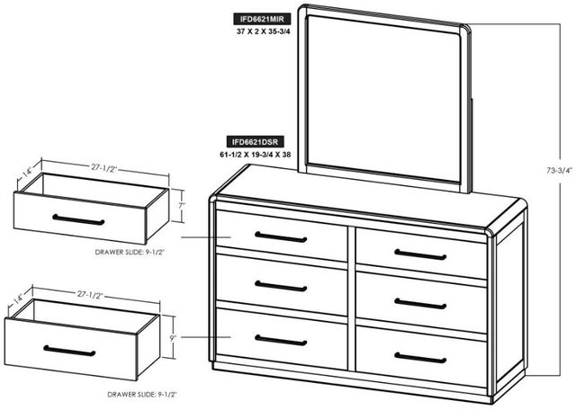 International Furniture Direct Mezquite Brown Dresser-2