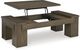 Signature Design by Ashley® Rosswain Warm Brown Lift-Top Coffee Table-1