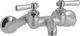 Elkay Rough Chrome 4"-8-3/8" Adjustable Centers Wall Mount Faucet with Bucket Hook Spout and 2" Lever Handles-0