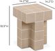 TOV Furniture Alma Tile Taupe Concrete Indoor/Outdoor Side Table-2