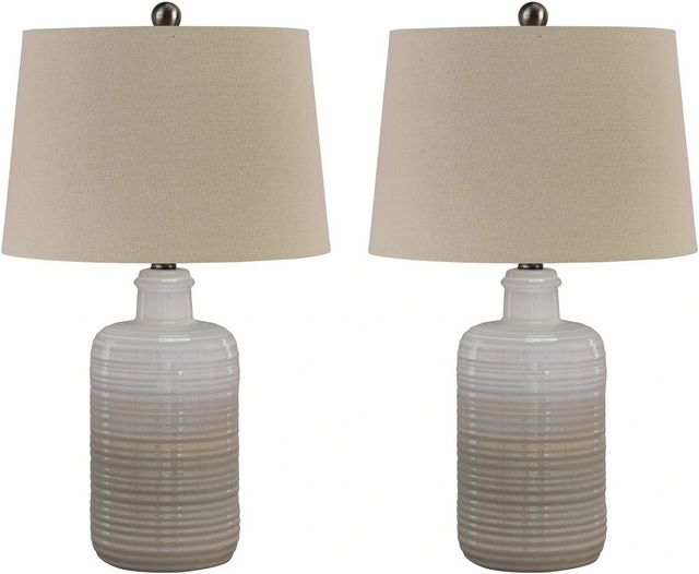 Signature Design by Ashley® Marnina 2-Piece Taupe Table Lamp