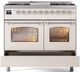 Ilve® Nostalgie II Series 40" Antique White Pro Style Dual Fuel Range-4