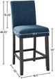 New Classic® Home Furnishings Crispin Marine Blue Counter Chair -3