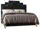New Classic® Home Furnishings Empire Black Eastern King Upholstered Panel Bed-0