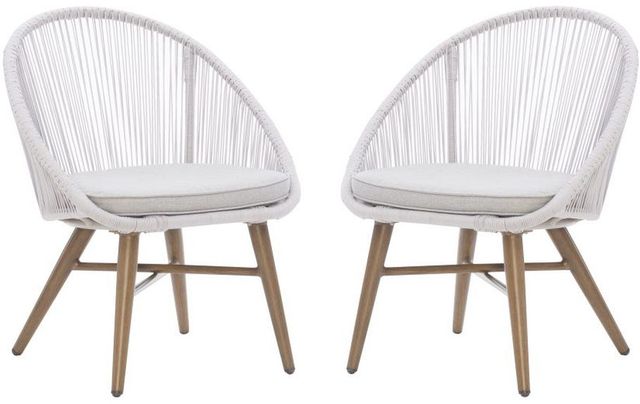 Linon Monroe 3-Piece Gray Metal Outdoor Table Set-4